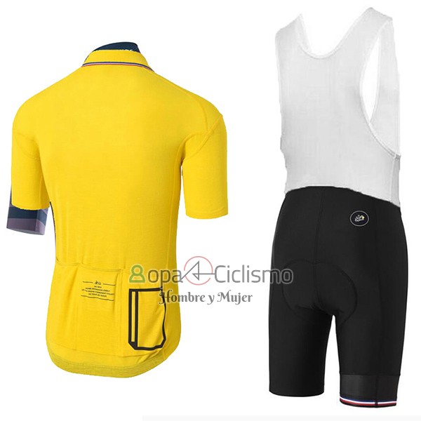 Coq Sportif Tour DE Francia Ropa Ciclismo Culotte Corto 2017 Hombre Mangas Cortas AMarillo